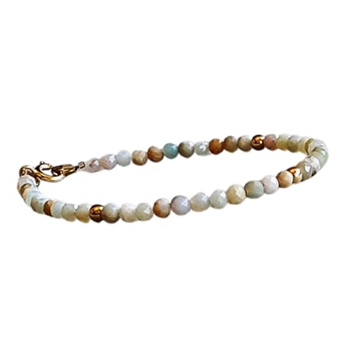 Gems_Hub Vergoldetes Armband mit mehrfarbigen, facettierten Multi-Amazonit-Perlen, rund, 3–3,5 mm, 17,8 cm, verstellbar, für Damen und Herren | FIZA_LINK_04786, 7 inch, Messing Edelstein Messing Gems_Hub Vergoldetes Armband mit mehrfarbigen, facettierten Multi-Amazonit-Perlen, rund, 3–3,5 mm, 17,8 cm, verstellbar, für Damen und Herren | FIZA_LINK_04786, 7 inch, Messing Edelstein Messing von Gems_Hub