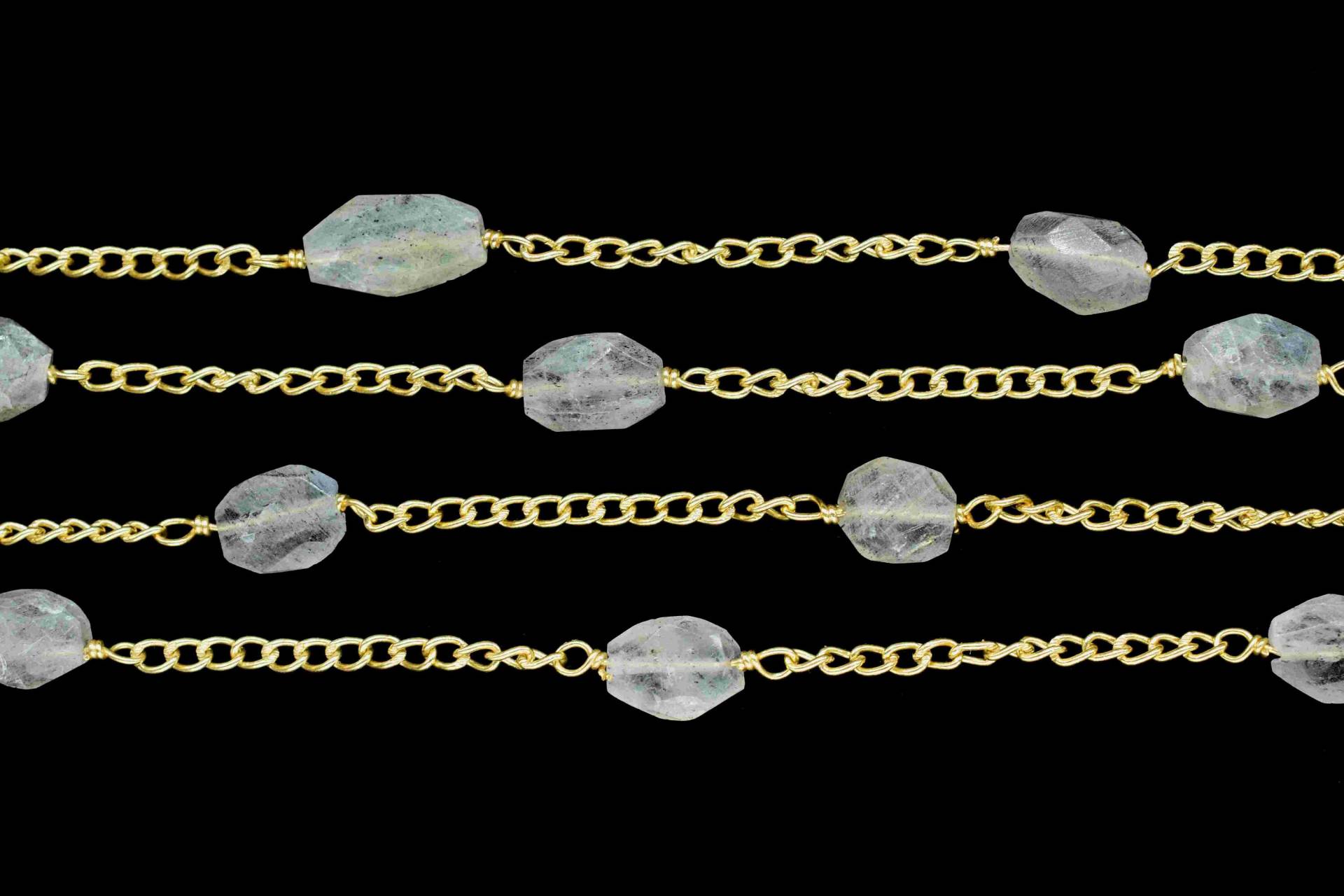 Labradorit Oval Form Rosenkranz Kette, Perlen Rosenkranz, Schmuckherstellung Rosenkranz, Labradorit Kette Briolettes von GemsCreationINC