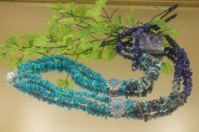 Türkis Und Lapis Lazuli Edelstein Handgemachte Halskette von GemsEternity