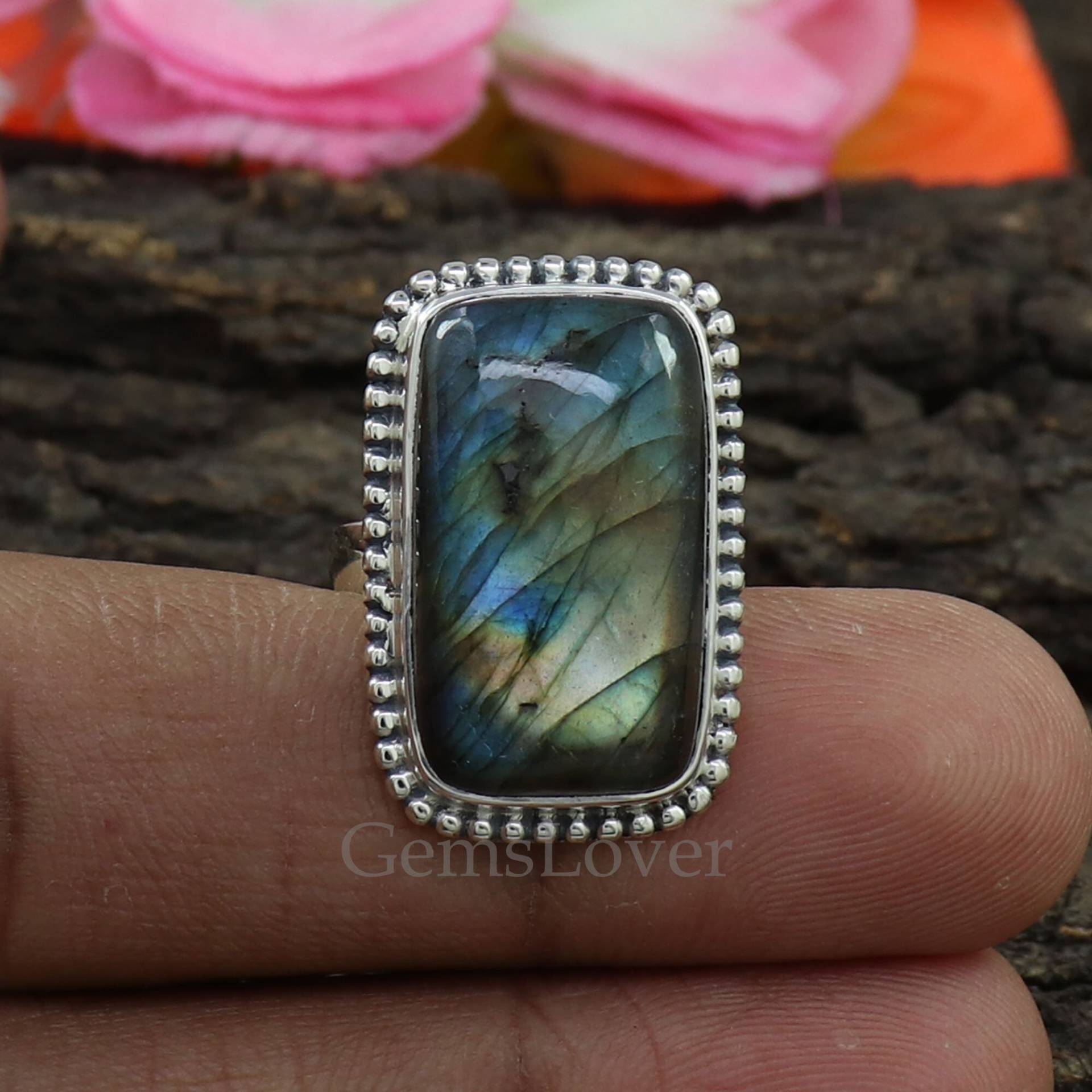 Labradorit Ring, 925 Sterling Silber Statement Großer Stein Heilstein Frauen Täglich Tragen Geschenk Für Sie Labradorit Ring, 925 Sterling Silber Statement Großer Stein Heilstein Frauen Täglich Tragen Geschenk Für Sie von GemsLoverArt