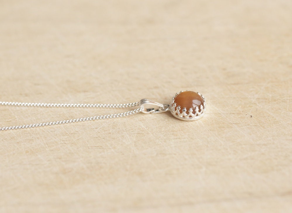 925 Sterling Silber Und Sonnenstein Halskette Charm Anhänger Mit Kette | 8 925 Sterling Silber Und Sonnenstein Halskette Charm Anhänger Mit Kette | 8 von GemsOnlineShop