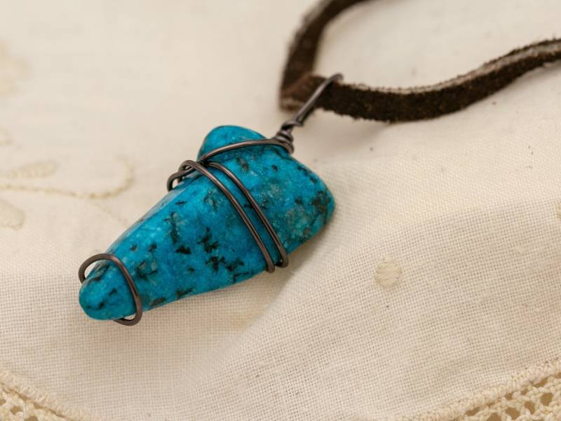 Freeform Nachahmung Türkis Draht Umwickelt Anhänger | G01P von GemsbyGerald