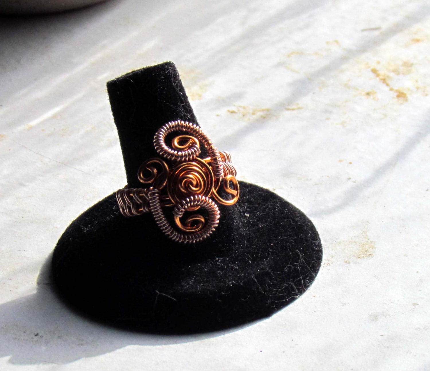 Gewebte Drahtring Spirale von GemsbyJewels