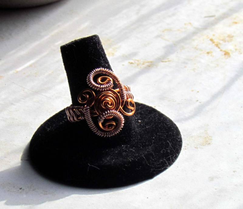 Gewebte Drahtring Spirale Gewebte Drahtring Spirale von GemsbyJewels