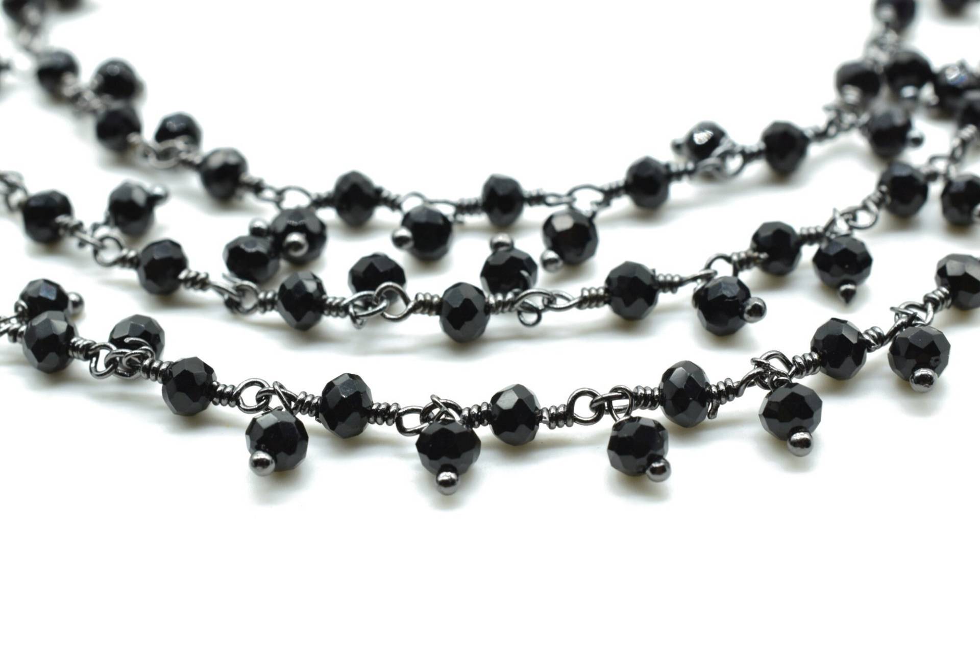 Schwarzer Onyx Cluster Rosenkranz Kette, Außergewöhnlicher Spinell Cluster Rosenkranz, Handgefertigter Schmuck, Der Draht Gewickelt Perlen Kette Zu Schwarzer Onyx Cluster Rosenkranz Kette, Außergewöhnlicher Spinell Cluster Rosenkranz, Handgefertigter Schmuck, Der Draht Gewickelt Perlen Kette Zu von GemscollectionsHUB