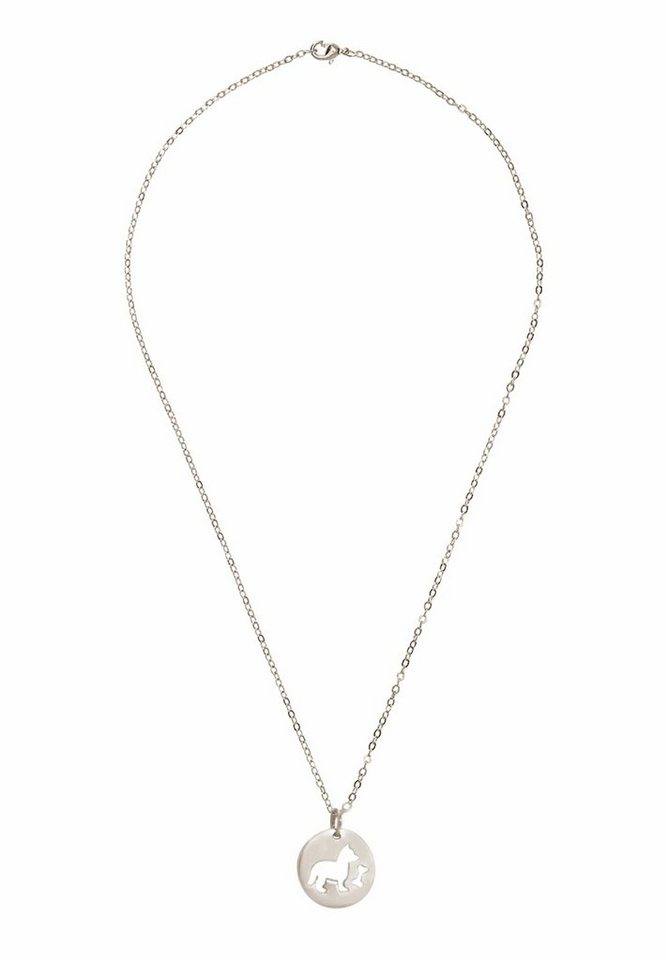 Gemshine Kette mit Anhänger Hund Knochen, 925 Silber, Made in Spain von Gemshine