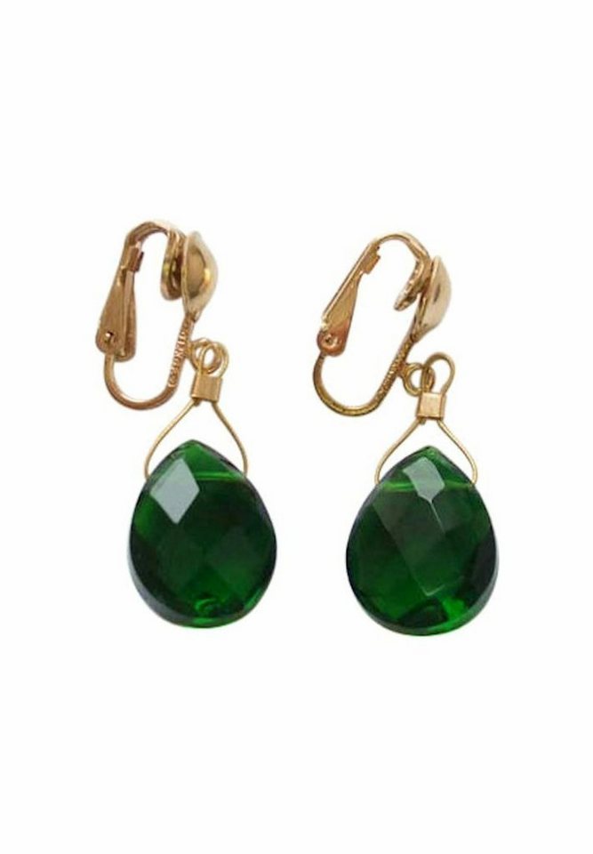 Gemshine Paar Ohrclips Turmalin Quarz - Tropfen - Facettiert von Gemshine
