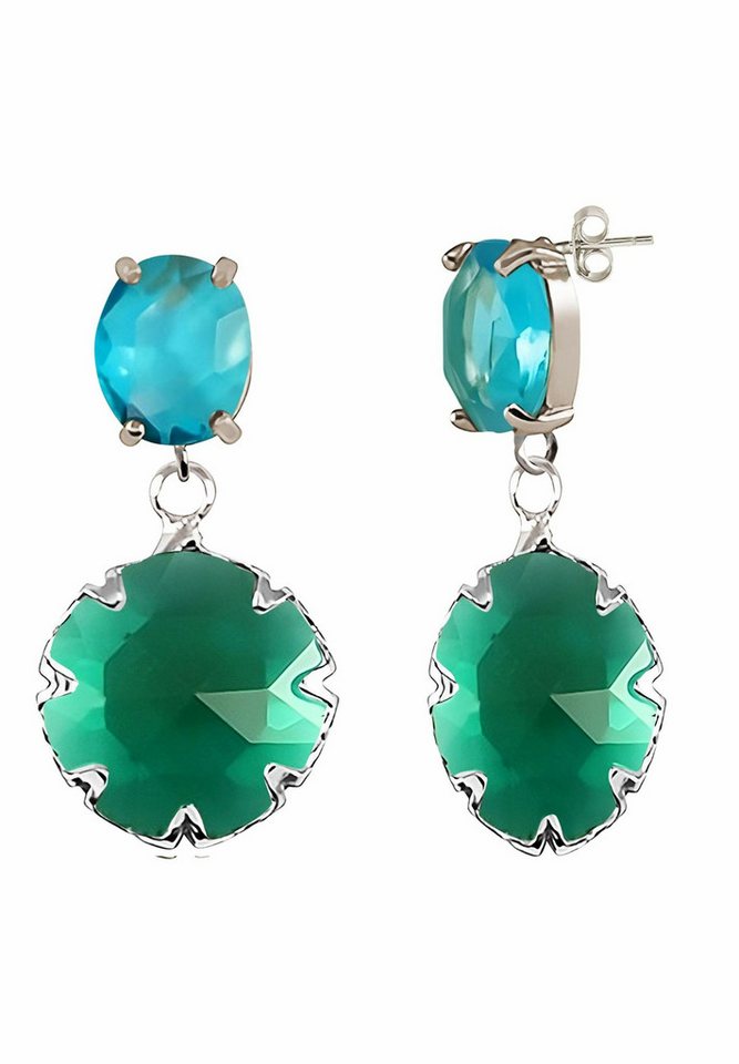 Gemshine Paar Ohrhänger DANGLE BLAUGRÜN, Europäischer Schmuck: Qualität liebevoll hergestellt. von Gemshine