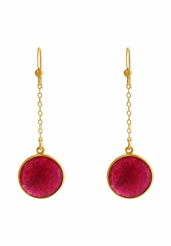 Gemshine Paar Ohrhänger Rubin Yoga, Europäischer Schmuck: Qualität liebevoll hergestellt. von Gemshine
