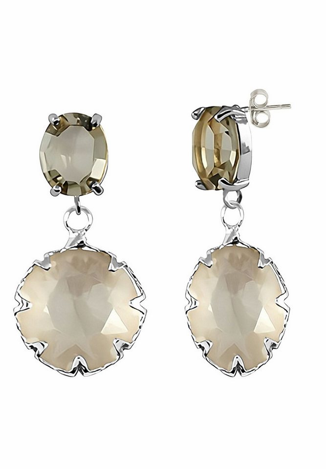 Gemshine Paar Ohrhänger SMOKY DROP, Europäischer Schmuck: Qualität liebevoll hergestellt. von Gemshine