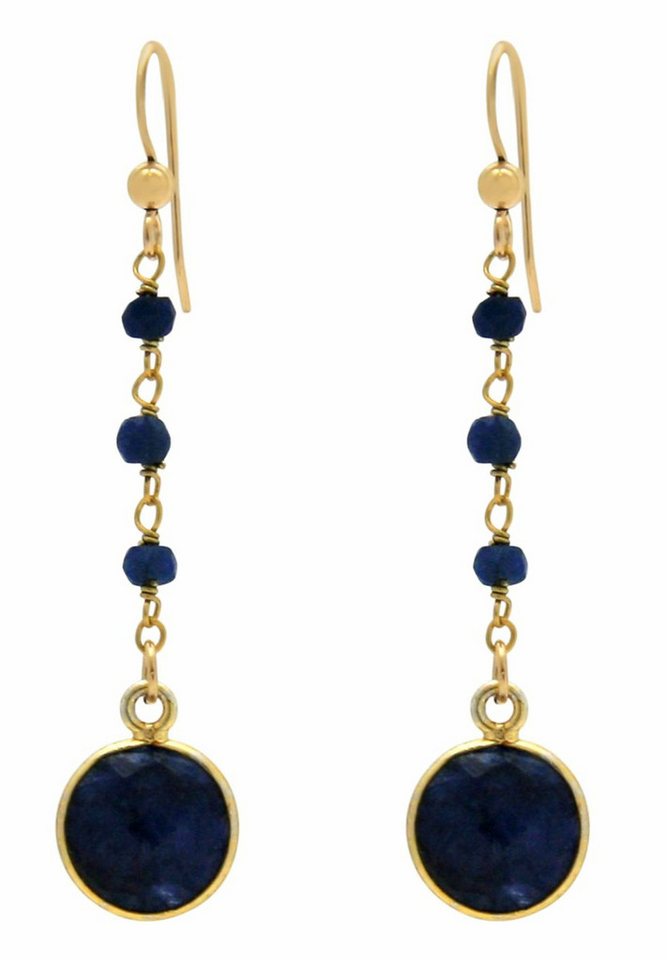 Gemshine Paar Ohrhänger Saphir Tropfen von Gemshine