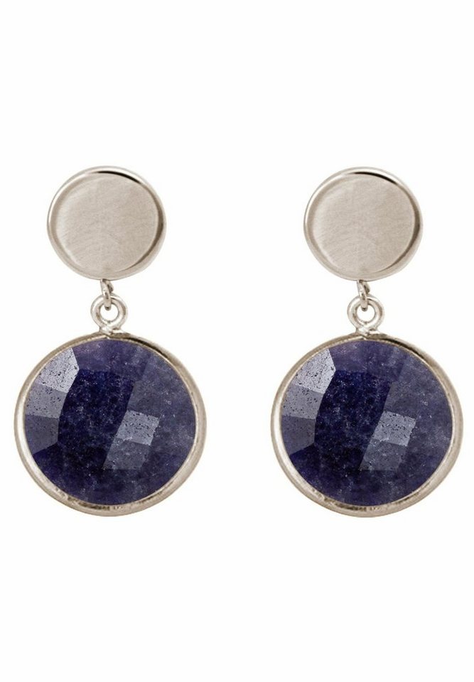 Gemshine Paar Ohrhänger Saphiree, 925 Silber, Made in Spain von Gemshine