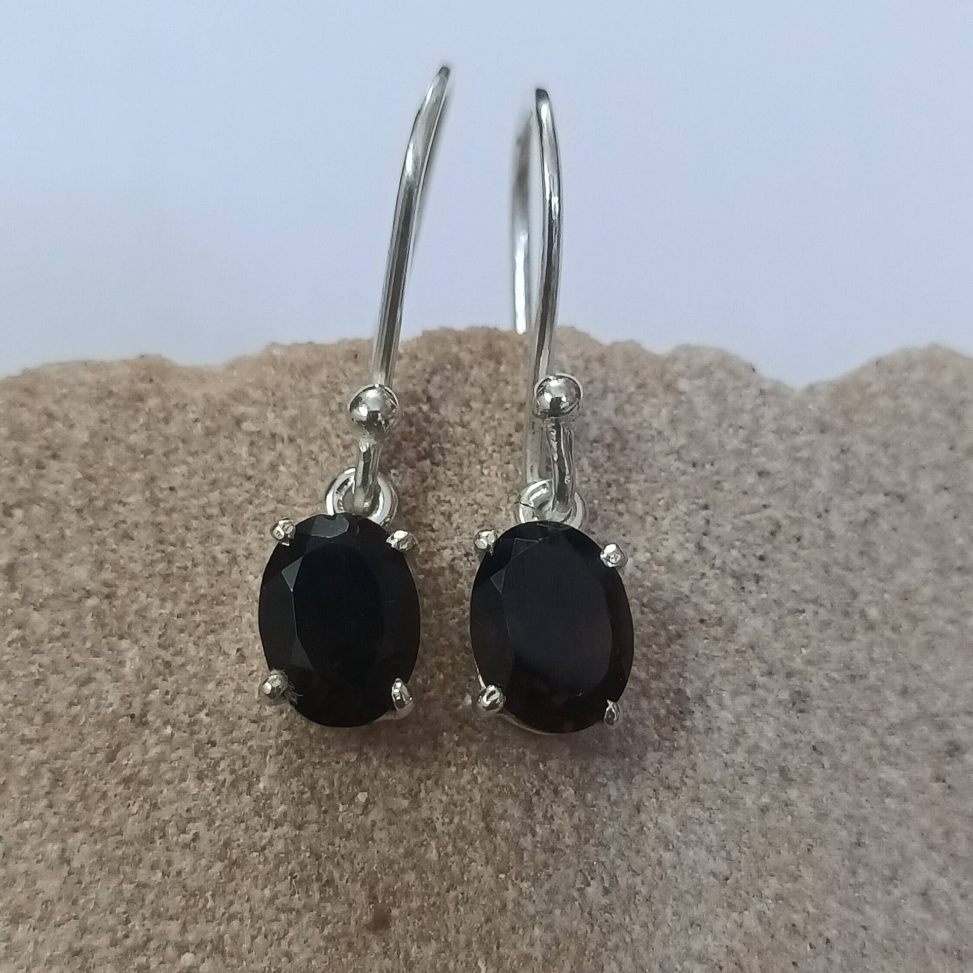 Handgemachte Rauchquarz Ohrringe Mit 925 Sterling Silber, Oval Tropfen Silber Ohrhänger, Braunen Fassungen Handgemachte Rauchquarz Ohrringe Mit 925 Sterling Silber, Oval Tropfen Silber Ohrhänger, Braunen Fassungen von GemshopByShanta
