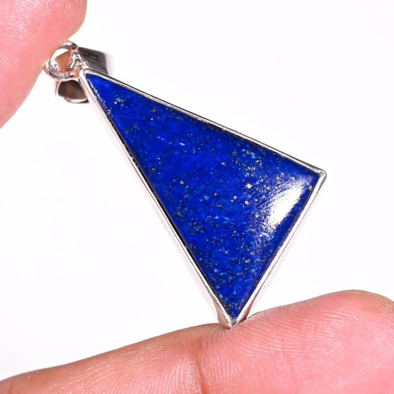 Lapislazuli Anhänger Blau Solitär Lapis Lazuli Edelstein Frauen Halskette Handmade Healing Geschenk Für Sie von Gemsstudiobysunvesta