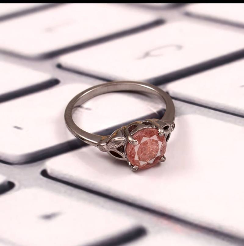 Orange Sonnenstein Ring Verlobungsring Vintage-Stil Kristall Edelstein Schmuck Jahrestag Statement Beste Freundin Geschenk von Gemsstudiobysunvesta
