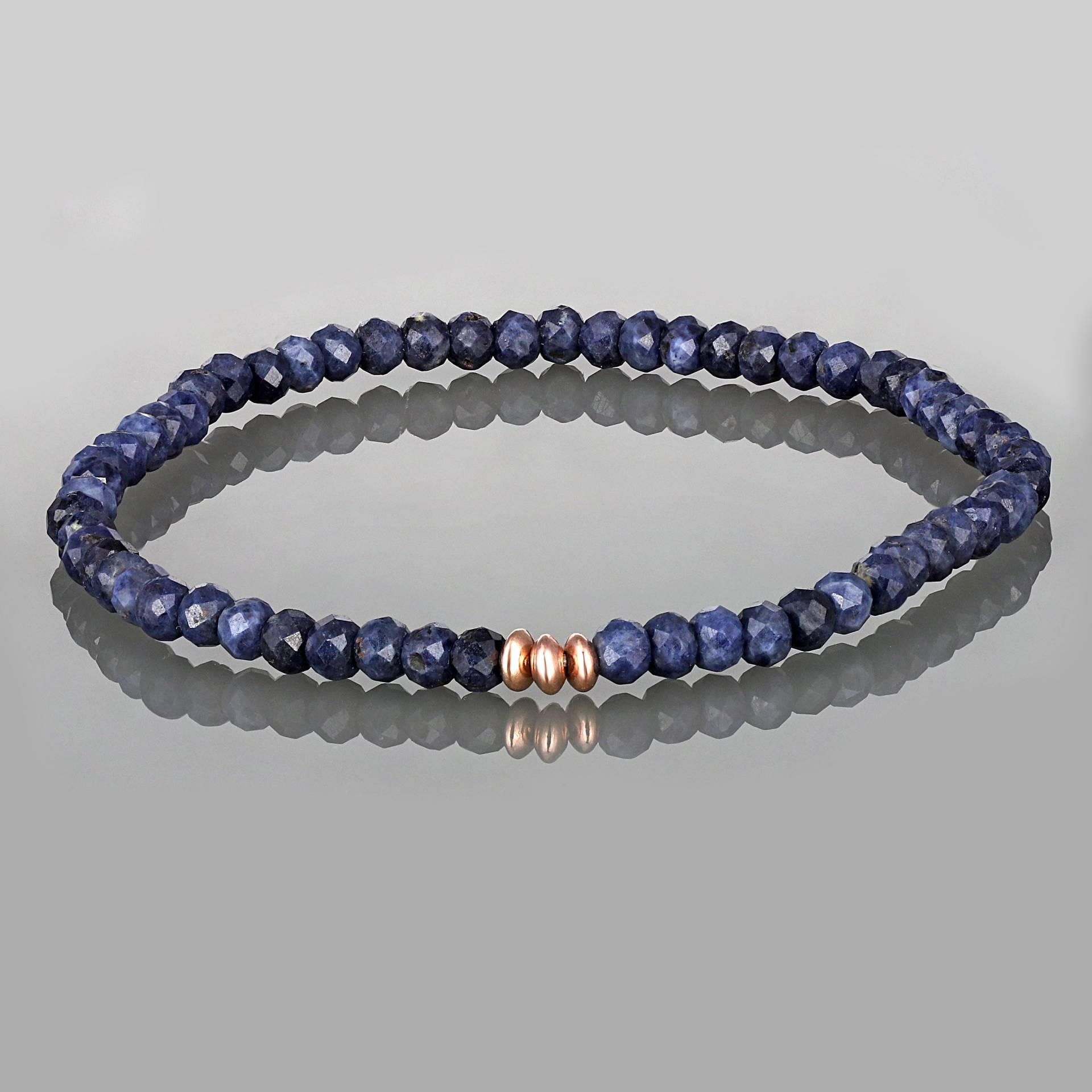 Blauer Saphir Armband, Edelstein Schmuck, Birthstone Geschenk Für Tochter, Dehnbar Geburtstag Halskette von GemstoneCouture