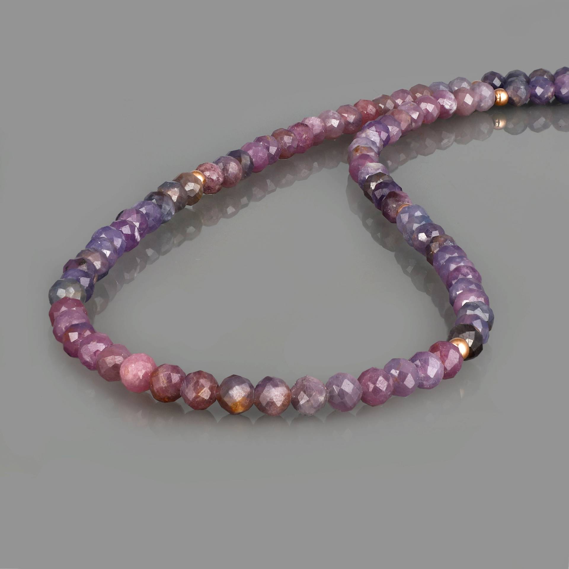 Rubin Saphir Perlen Halskette, Multi Edelstein Stein Schmuck, Natürliche Edelstein von GemstoneCouture