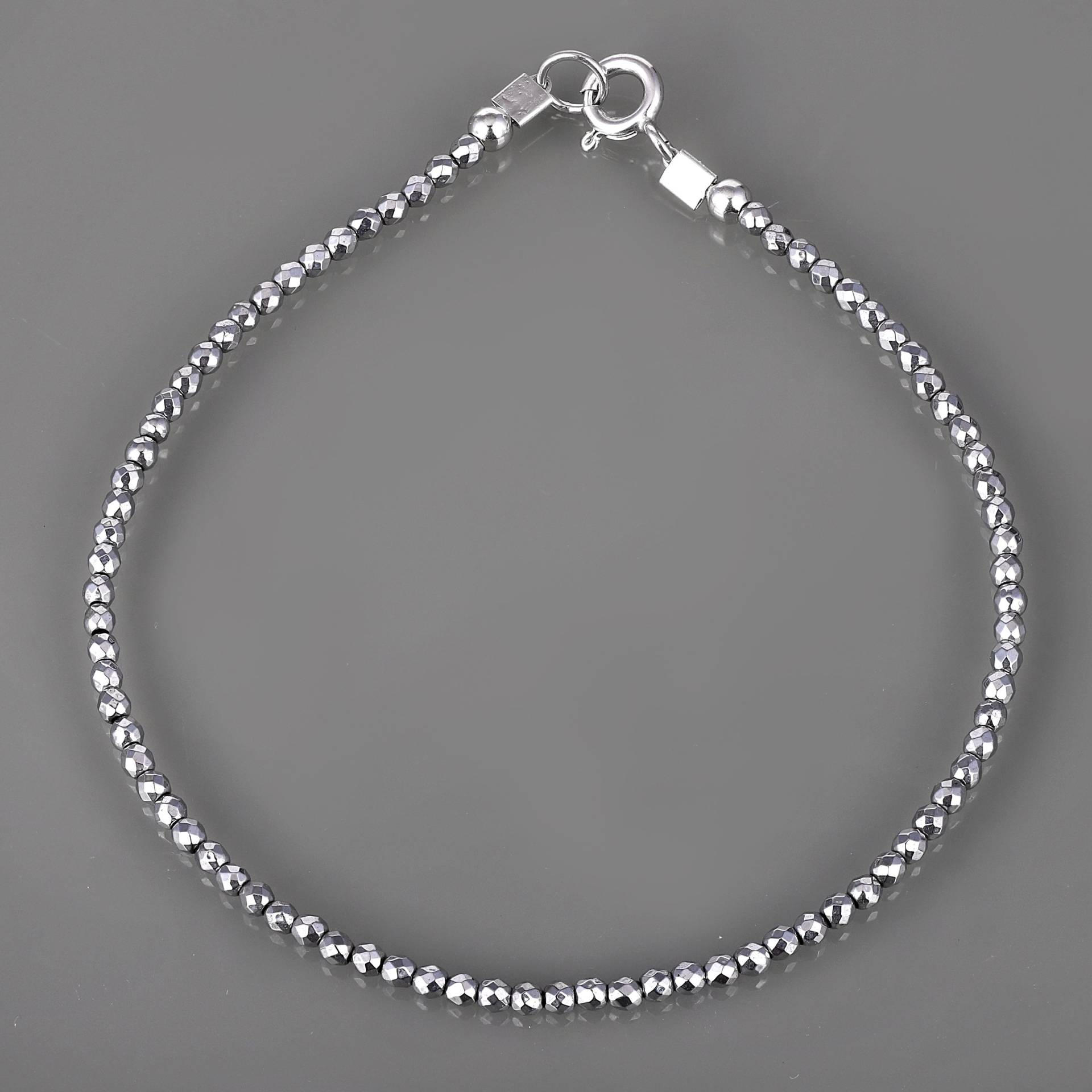 Silber Hämatit Stein Armband, Perlen Gems Geschenk Für Sie von GemstoneCouture