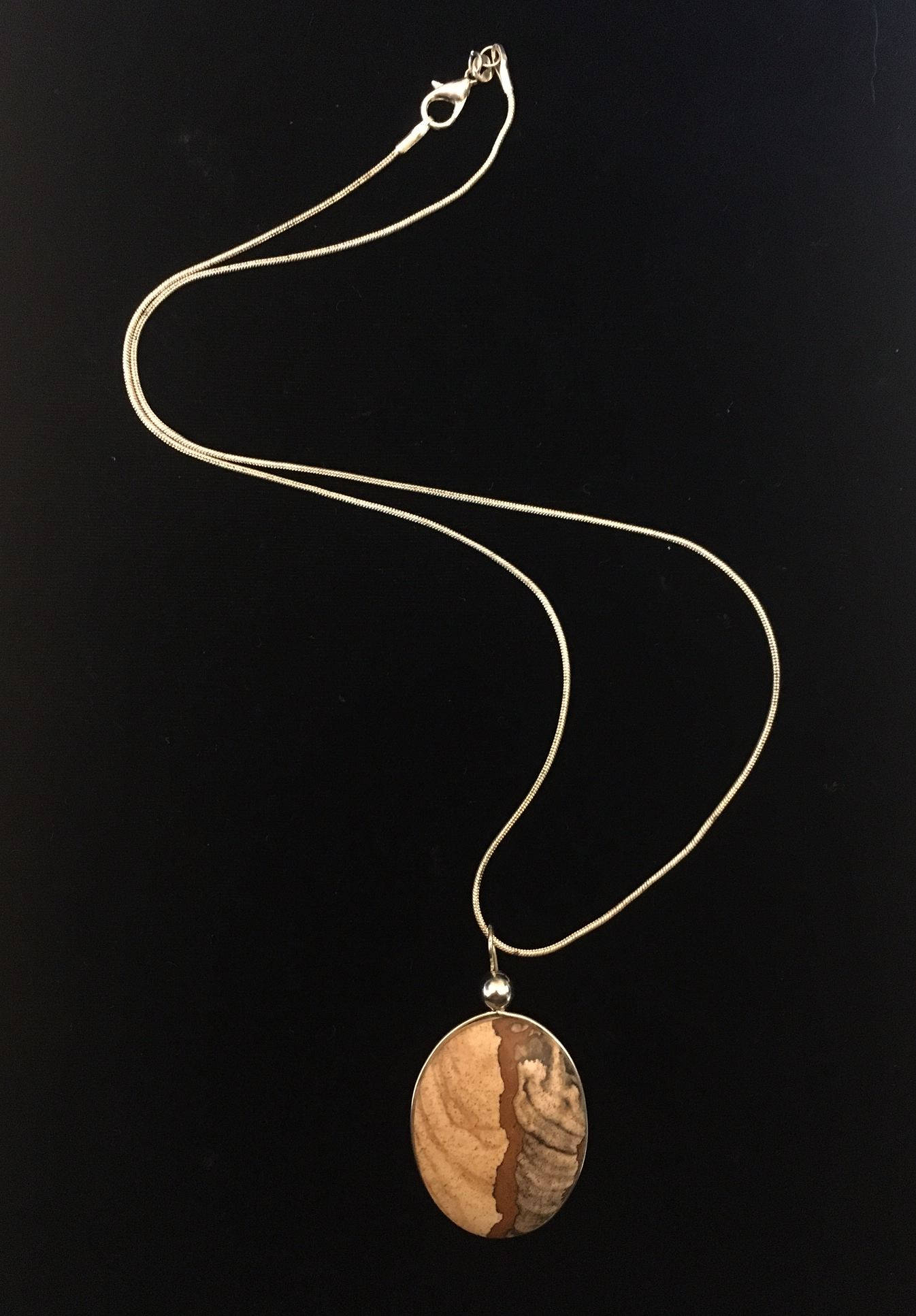 Ying-Yang Doppel-Doppelseitig Halskette Seltene Sanoran Picture Jasper Gepaart Mit Achatisierter Ying-Yang Doppel-Doppelseitig Halskette Seltene Sanoran Picture Jasper Gepaart Mit Achatisierter von GemstoneCreationsND