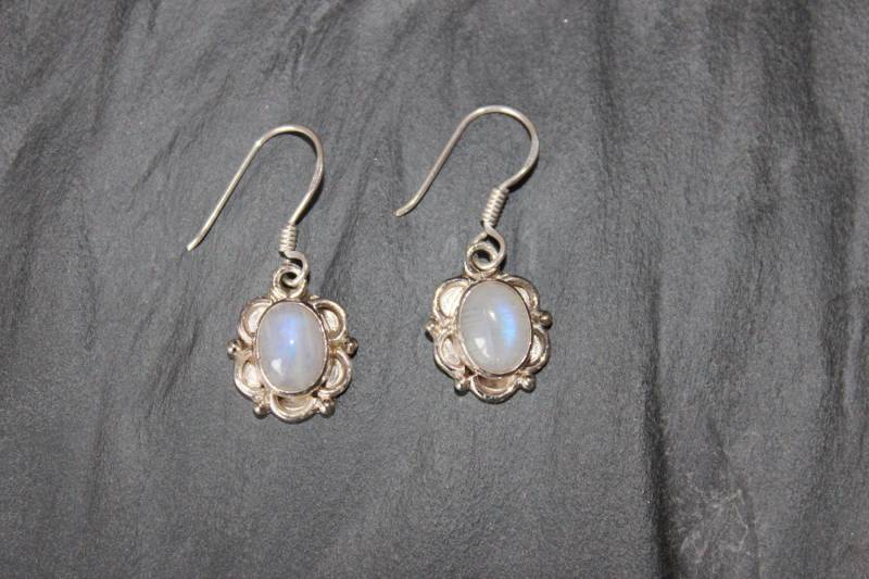 Mondstein Ohrringe in Sterling Silber von GemtasticUK
