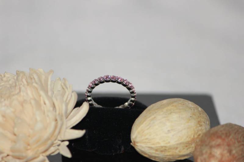 Rosa Funkeln Ring in Sterling Silber Gesetzt von GemtasticUK