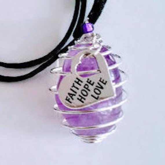 Du Erstelle Es ~ 24" Edelstein Kette | Hope Beacon 27 Wunderschöne Edelsteine + 60 Silber Charms, Schwarze Kordel Oder Kette, "Homeless Fundraiser" von Gemz4Gemz