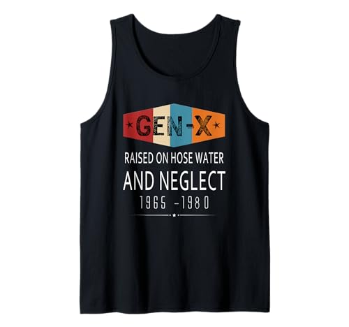 Herren Lustiges Gen-X, das auf Schlauchwasser aufgewachsen ist und den Humor vernachlässigt Tank Top Herren Lustiges Gen-X, das auf Schlauchwasser aufgewachsen ist und den Humor vernachlässigt Tank Top von Gen X Gift Shirts