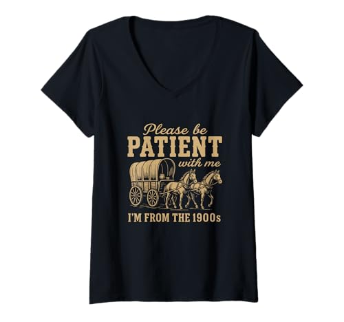 Damen Bitte HABEN SIE ETWAS Geduld MIT Mir ICH KOMME AUS DEN 1900ER Jahren - Funny Gen X T-Shirt mit V-Ausschnitt Damen Bitte HABEN SIE ETWAS Geduld MIT Mir ICH KOMME AUS DEN 1900ER Jahren - Funny Gen X T-Shirt mit V-Ausschnitt von Gen X Vibes