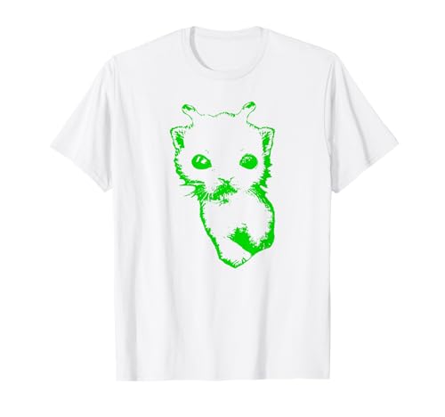 Niedliche Katze, albern, Alien, lustige Grafik, Herren, Damen, Jungen, Mädchen, Kinder T-Shirt von Gen Z Memes Brainrot Green Cat Tee