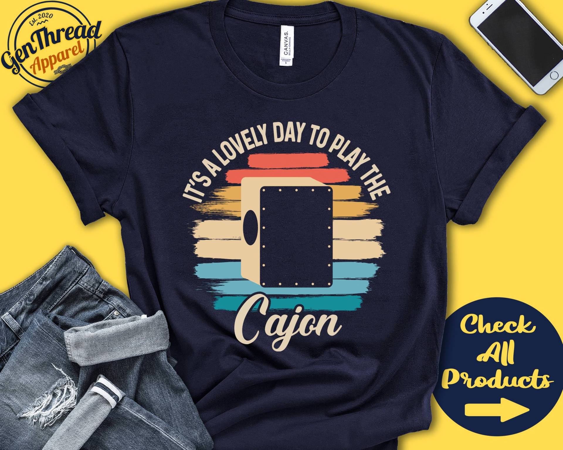 Cajon Spieler Shirt | Geschenk Beatbox Schlagwerk Musiker Musik Spieluhr Instrument Schöner Tag Tank Hoodie A2375 Cajon Spieler Shirt | Geschenk Beatbox Schlagwerk Musiker Musik Spieluhr Instrument Schöner Tag Tank Hoodie A2375 von GenThreadApparel
