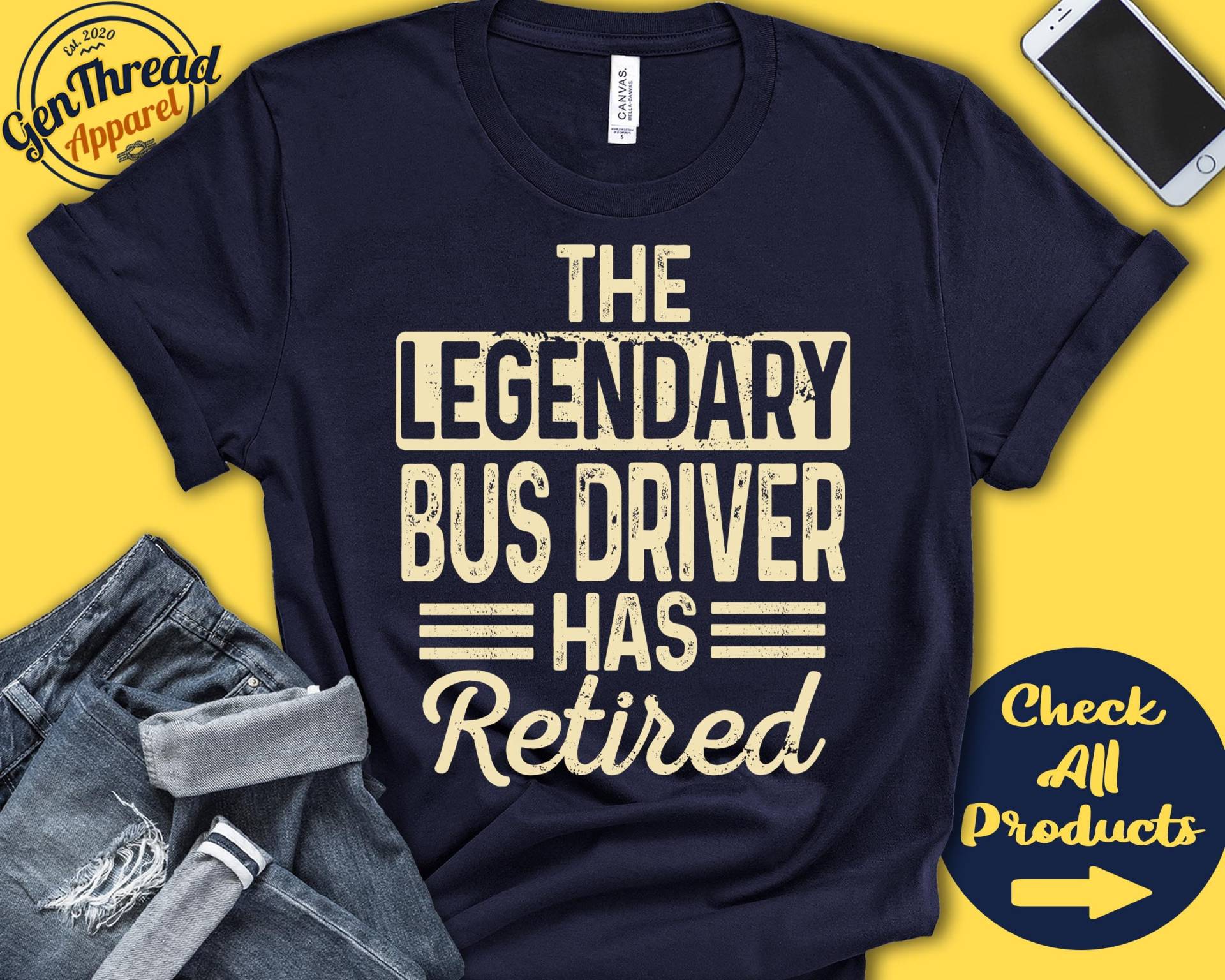 Der Legendäre Busfahrer Ist Aus Dem Ruhestand Gegangen Shirt | Party Geschenk Legende Nicht Mein Problem Tank Hoodie A1575 von GenThreadApparel