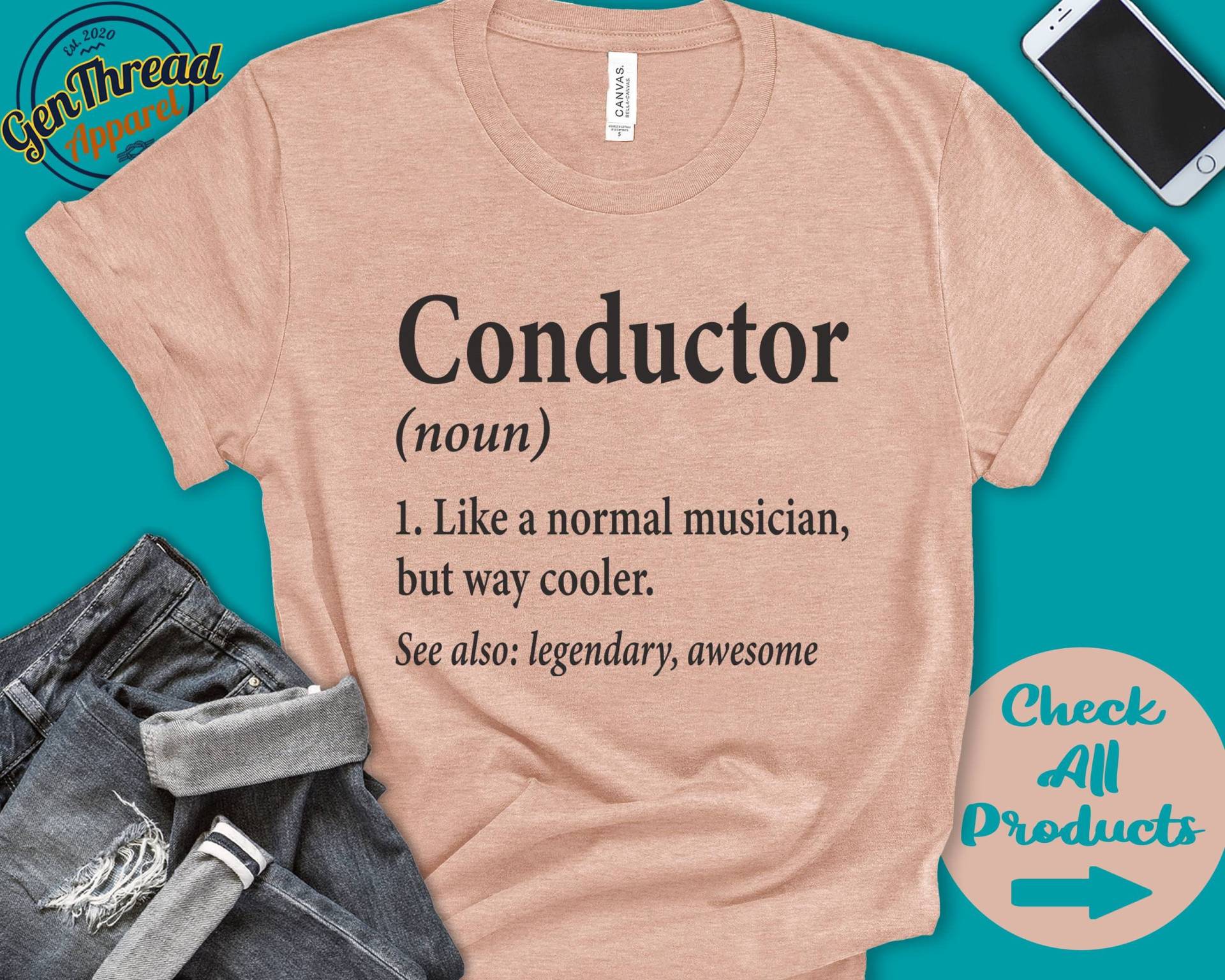 Dirigent Shirt | Geschenk Orchester T-Shirt Musikinstrument Musiker Definition Tank Hoodie A2692 Dirigent Shirt | Geschenk Orchester T-Shirt Musikinstrument Musiker Definition Tank Hoodie A2692 von GenThreadApparel