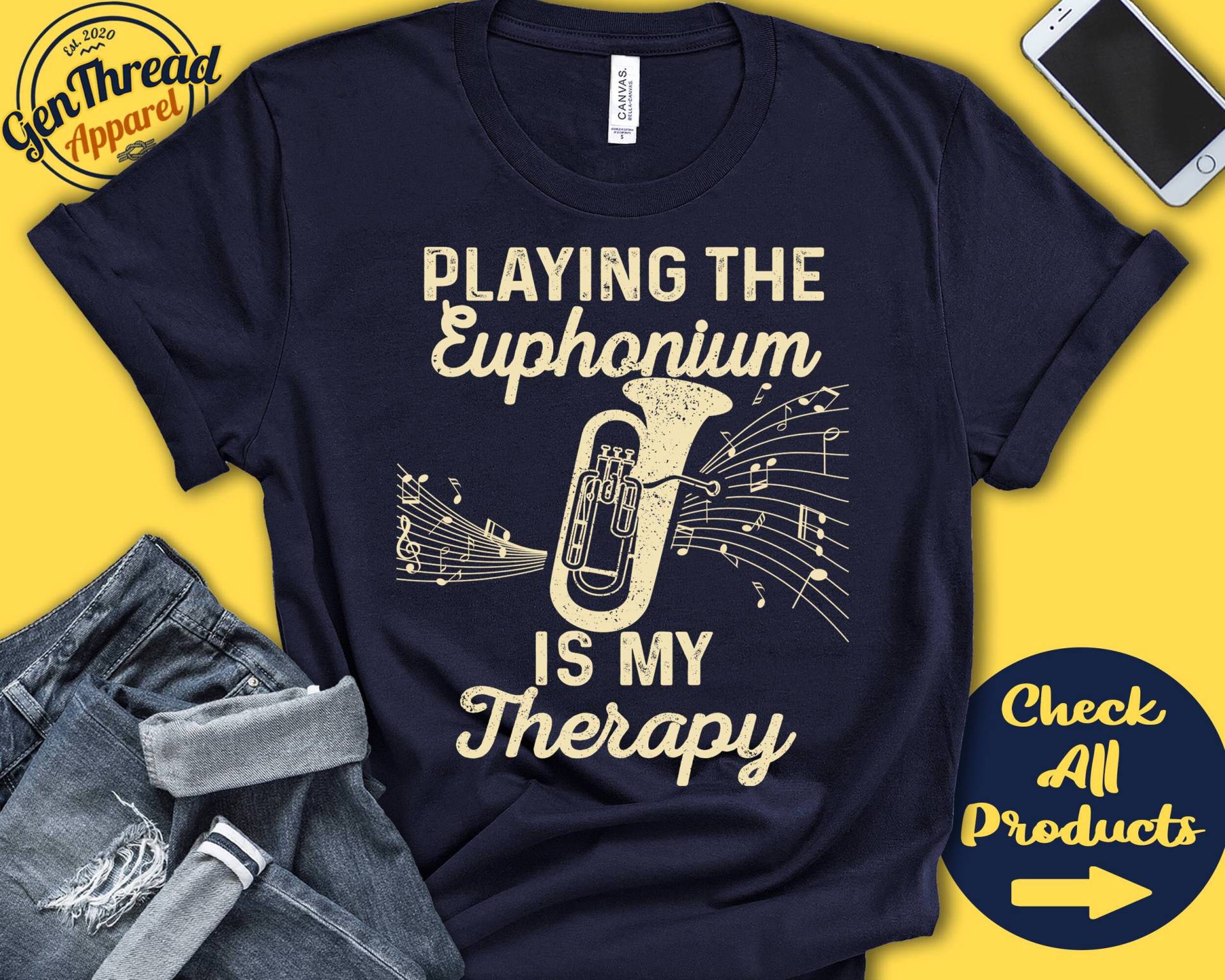 Euphonium Spieler Shirt | Geschenk Tabaist Orchester Blaskapelle Musiker Musik Meine Therapie Tank Hoodie A2535 Euphonium Spieler Shirt | Geschenk Tabaist Orchester Blaskapelle Musiker Musik Meine Therapie Tank Hoodie A2535 von GenThreadApparel