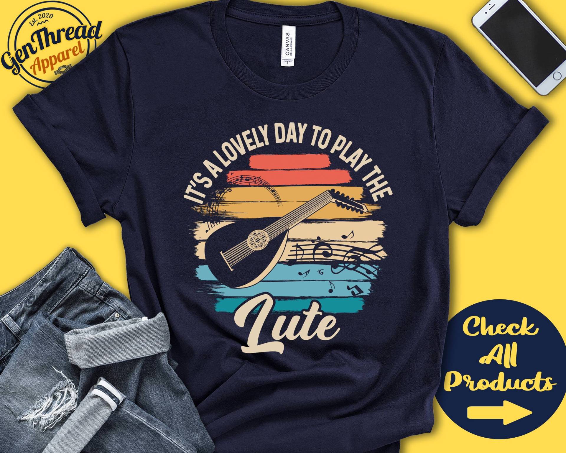Laute Spieler Shirt | Geschenk Barock Renaissance Aufgefädelt Musiker Musik Instrument Schöner Tag Tank Hoodie A2401 Laute Spieler Shirt | Geschenk Barock Renaissance Aufgefädelt Musiker Musik Instrument Schöner Tag Tank Hoodie A2401 von GenThreadApparel