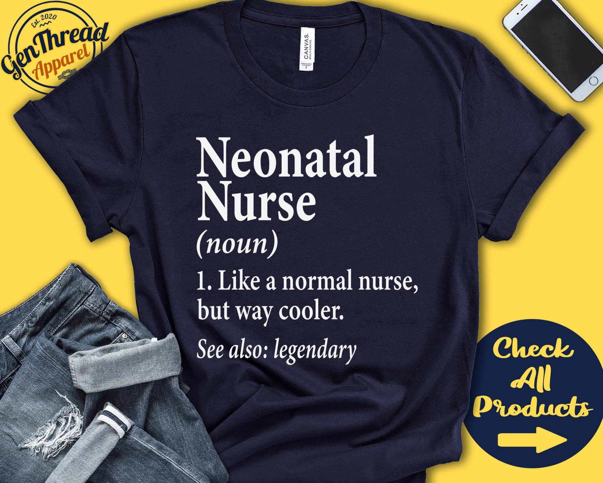 Neugeborene Krankenschwester Shirt | Geschenk Nicu Neugeborenen-Intensivstation Tanktop Hoodie A0513 von GenThreadApparel