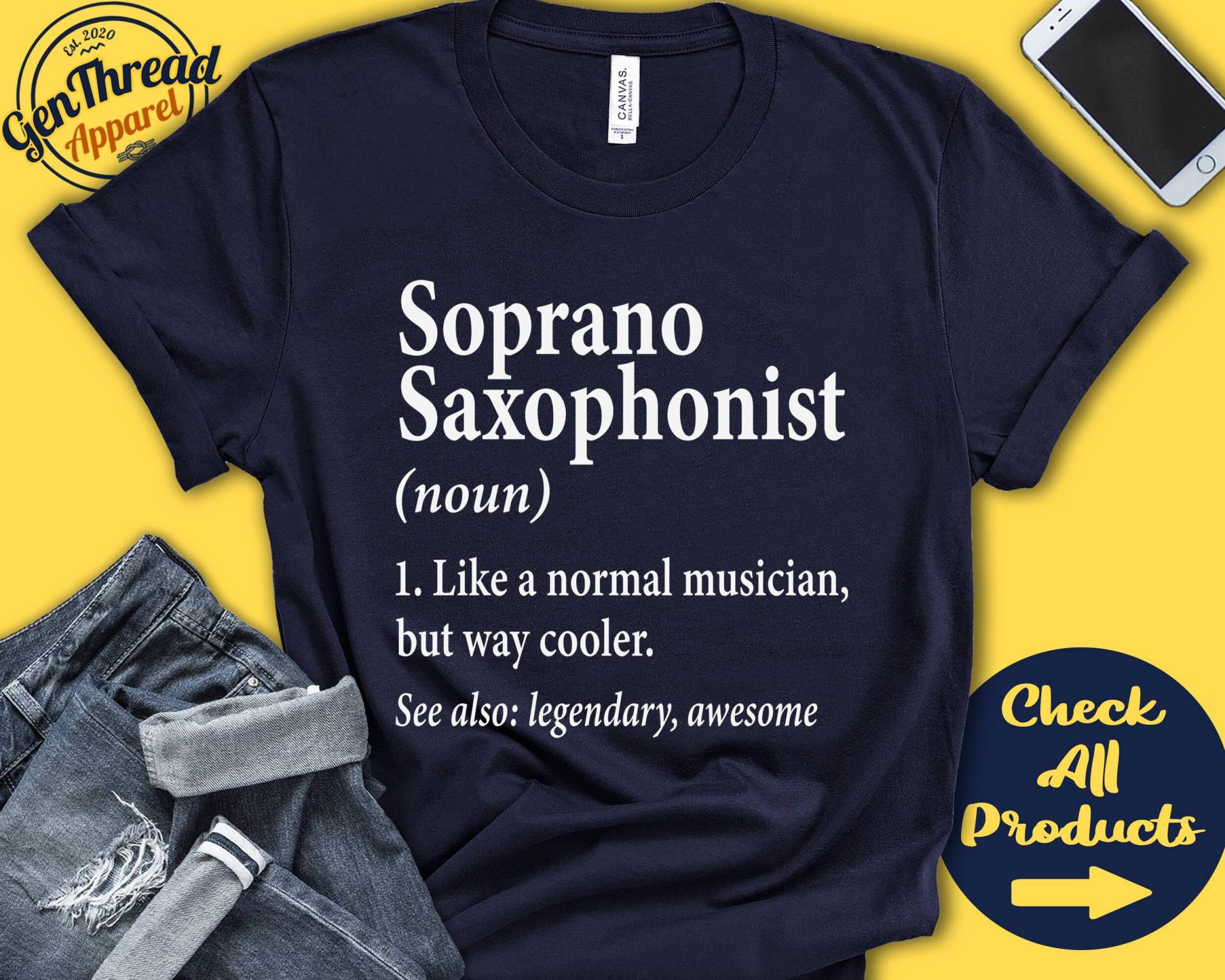Sopran Saxophonist Shirt | Geschenk Saxophon Sax Spieler Jazz Musikinstrument Musiker Definition Tank Hoodie A2669 Sopran Saxophonist Shirt | Geschenk Saxophon Sax Spieler Jazz Musikinstrument Musiker Definition Tank Hoodie A2669 von GenThreadApparel