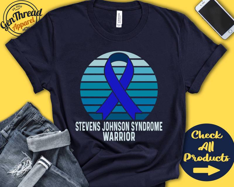 stevens Johnson Ks-Shirt | Sjs Bewusstsein Blaues Band Kriegerin Kämpfer Eingriff Erholung Tank Hoodie A1230 von GenThreadApparel