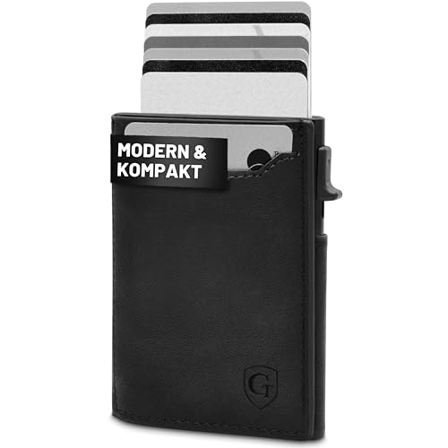 GenTo - Slim Wallet mit Münzfach - Geldbeutel Herren für 10 Karten - Geldbörse mit RFID Schutz - Smart Wallet - kleines dünnes Kartenetui - Portemonnaie (schwarz) GenTo - Slim Wallet mit Münzfach - Geldbeutel Herren für 10 Karten - Geldbörse mit RFID Schutz - Smart Wallet - kleines dünnes Kartenetui - Portemonnaie (schwarz) von GenTo Design Germany