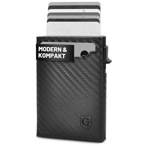 GenTo - Slim Wallet mit Münzfach - Geldbeutel Herren für 10 Karten - Geldbörse mit RFID Schutz - Smart Wallet - kleines dünnes Kartenetui - Portemonnaie (Carbon) GenTo - Slim Wallet mit Münzfach - Geldbeutel Herren für 10 Karten - Geldbörse mit RFID Schutz - Smart Wallet - kleines dünnes Kartenetui - Portemonnaie (Carbon) von GenTo Design Germany