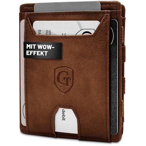 GenTo - Geldbörse mit/ohne Münzfach - TÜV geprüfter RFID NFC Schutz - Magic Wallet - Inklusive Geschenkbox - Smart Wallet - Portemonnaie für Herren und Damen von GenTo Design Germany