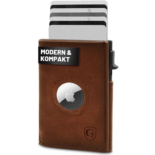 GenTo - Airtag Wallet mit Münzfach - Metal-Case - Slim Wallet -TÜV geprüfter RFID NFC Schutz -kleines Portmonee - dünnes schmales Kartenetui von GenTo Design Germany