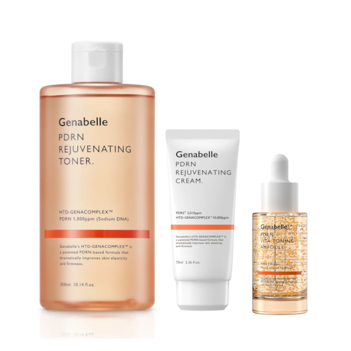 Genabelle - PDRN Rejuvenating Toner & Cream & VITA Toning Ampoule Set von Genabelle