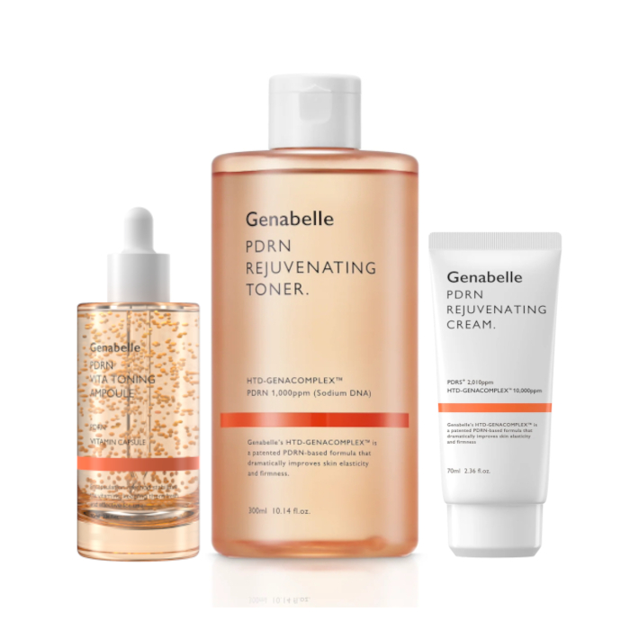 Genabelle - PDRN Rejuvenating Toner & Cream & VITA Toning Jumbo Ampoule Set von Genabelle