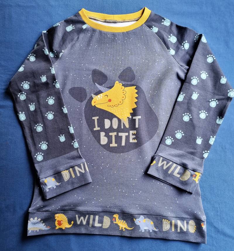 Dino Langarm T-Shirt Mit Liebe Für Kinder Selbstgenähter von GenaehtesVonDuFre