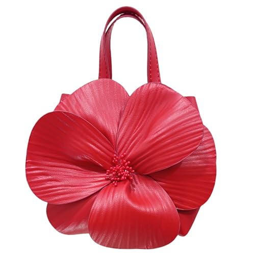 Mini-Abendtasche mit Blumenmuster, PU-Leder, Mini-Handtasche für Damen, Rot/Ausflug, einfarbig (Getaway Solids) von Genda 2Archer