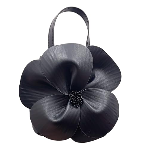 Mini-Abendtasche mit Blumenmuster, PU-Leder, Mini-Handtasche für Damen, Schwarz von Genda 2Archer