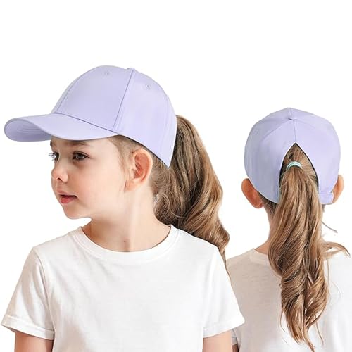 3-8 Jahre Kinder Baseballkappe mit Pferdeschwanz für Mädchen Jungen Golf Visor Hut Basecap Sonnenblende Hut UV-Schutz Schirmmütze Sommermütze Junior Sommerhut Tennis Kappe Sonnenhut Visier UPF 50+ von Gendeda