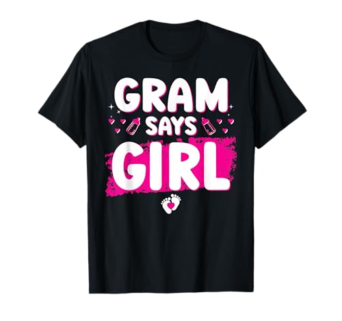 Gender Reveal Gram Says Baby Shower Party für Mädchen, passend dazu, cool T-Shirt Gender Reveal Gram Says Baby Shower Party für Mädchen, passend dazu, cool T-Shirt von Gender Reveal Announcement Baby Team Pink Family