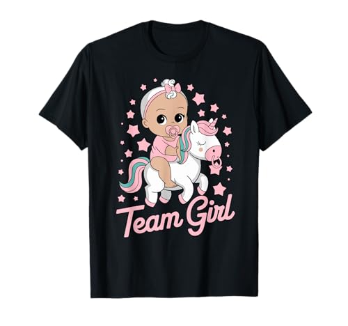 Team Girl Gender Reveal Party Ankündigung Baby Einhorn T-Shirt Team Girl Gender Reveal Party Ankündigung Baby Einhorn T-Shirt von Gender Reveal Announcement For Women And Men