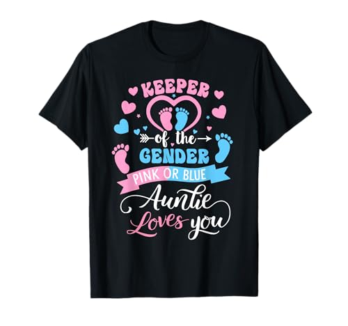 Ankündigungen von Keeper of The Gender Loves Tante You Auntie Baby T-Shirt Ankündigungen von Keeper of The Gender Loves Tante You Auntie Baby T-Shirt von Gender Reveal Announcement Funny Aunt